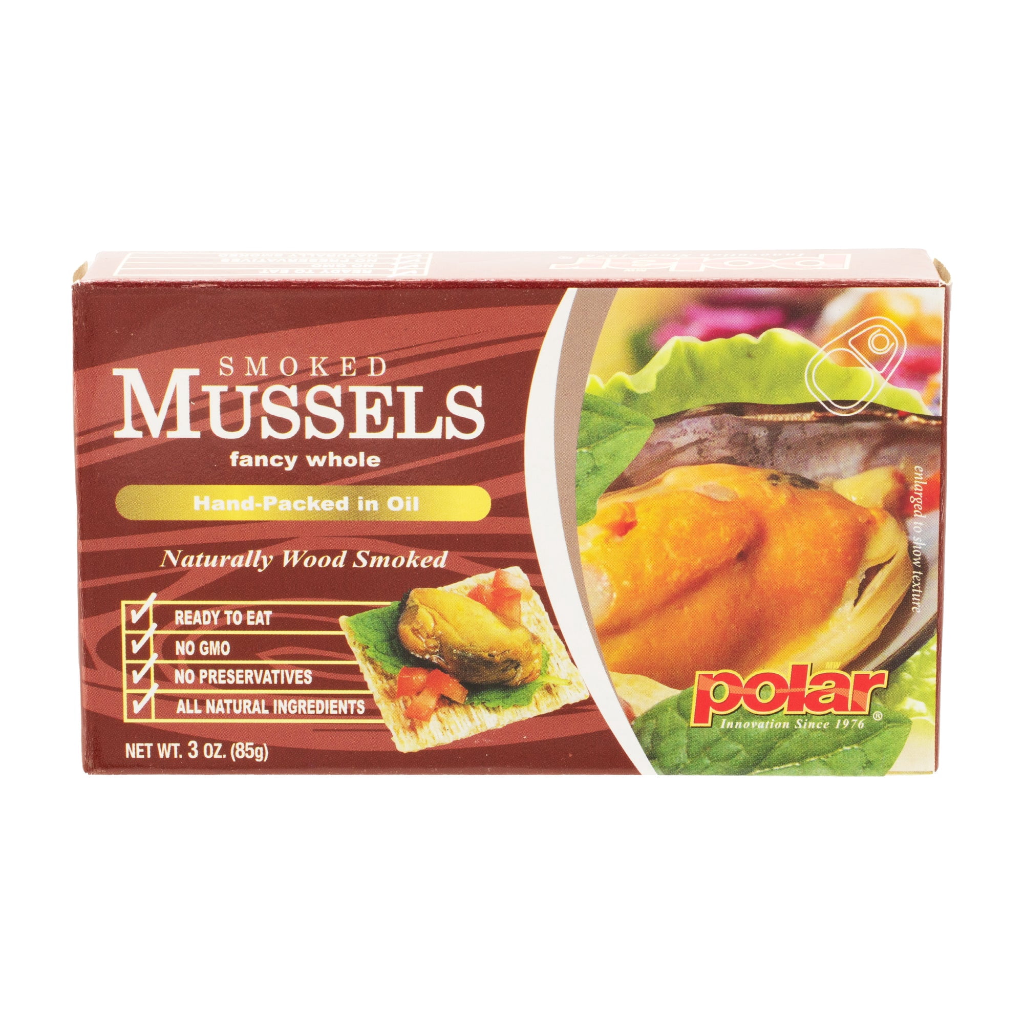 MW Polar Fancy Whole Smoked Mussels 3 oz Can (Pack of 24)