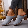 thumbnail image 3 of Women's Closed Toe Chunky Heel Clogs Comfortable Elegant Platform Wedge Sandal Wide Toe Box Non Slip Dress Shoes, 3 of 6