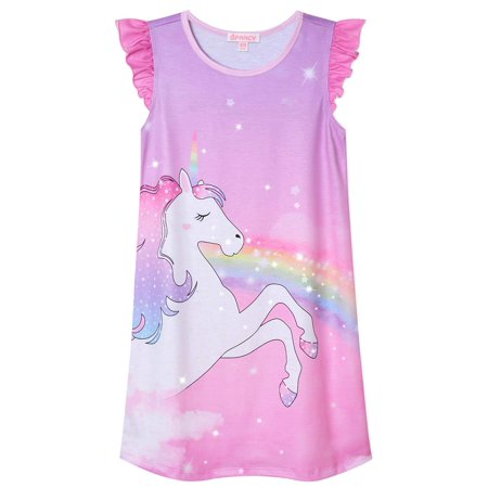 

Unicorn Nightgown for Girls 8 9 Nightdress Summer Sleep Dresses Cotton Nighty
