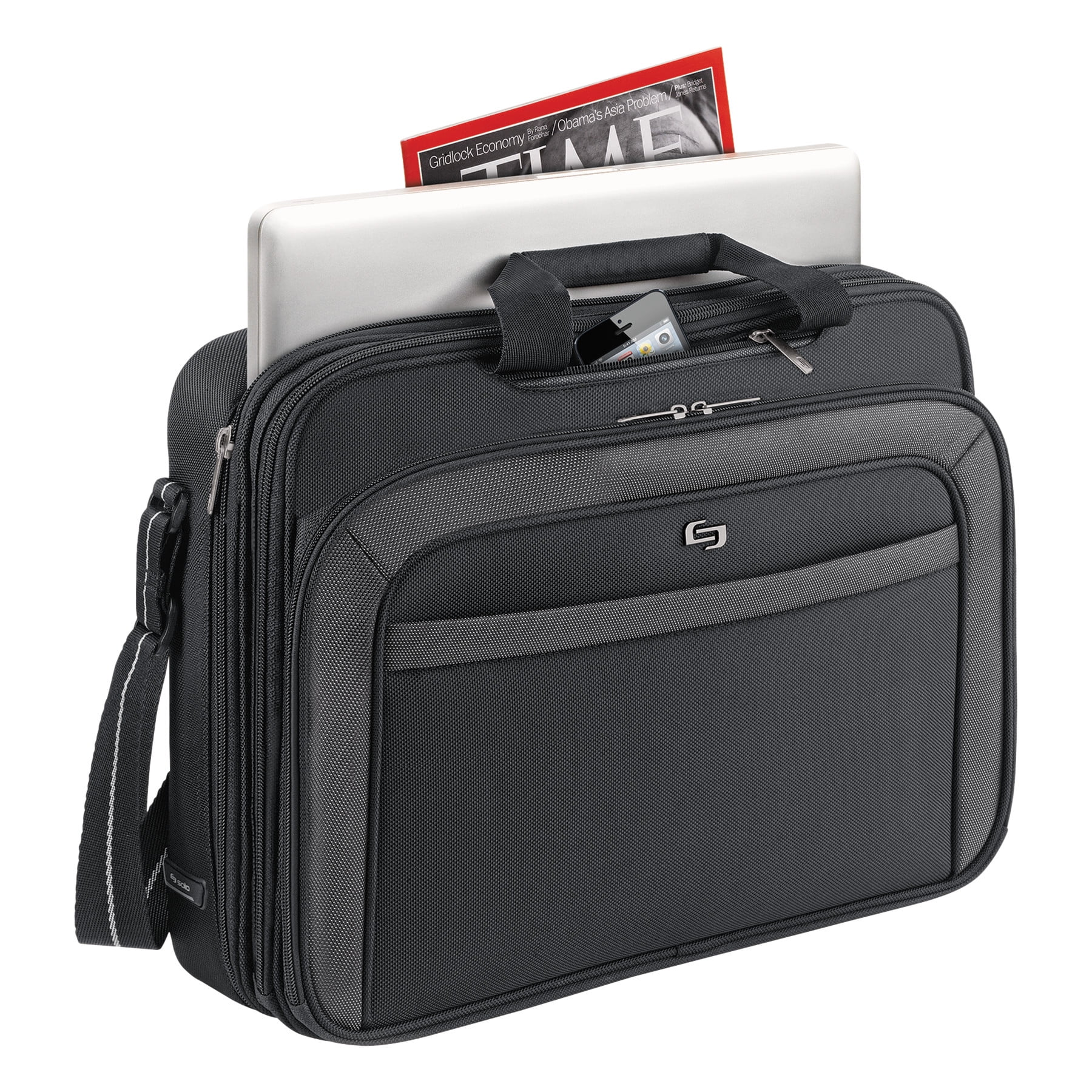 USLCLA3144, US Luggage CheckFast Clamshell Design Laptop Case, 1, Black