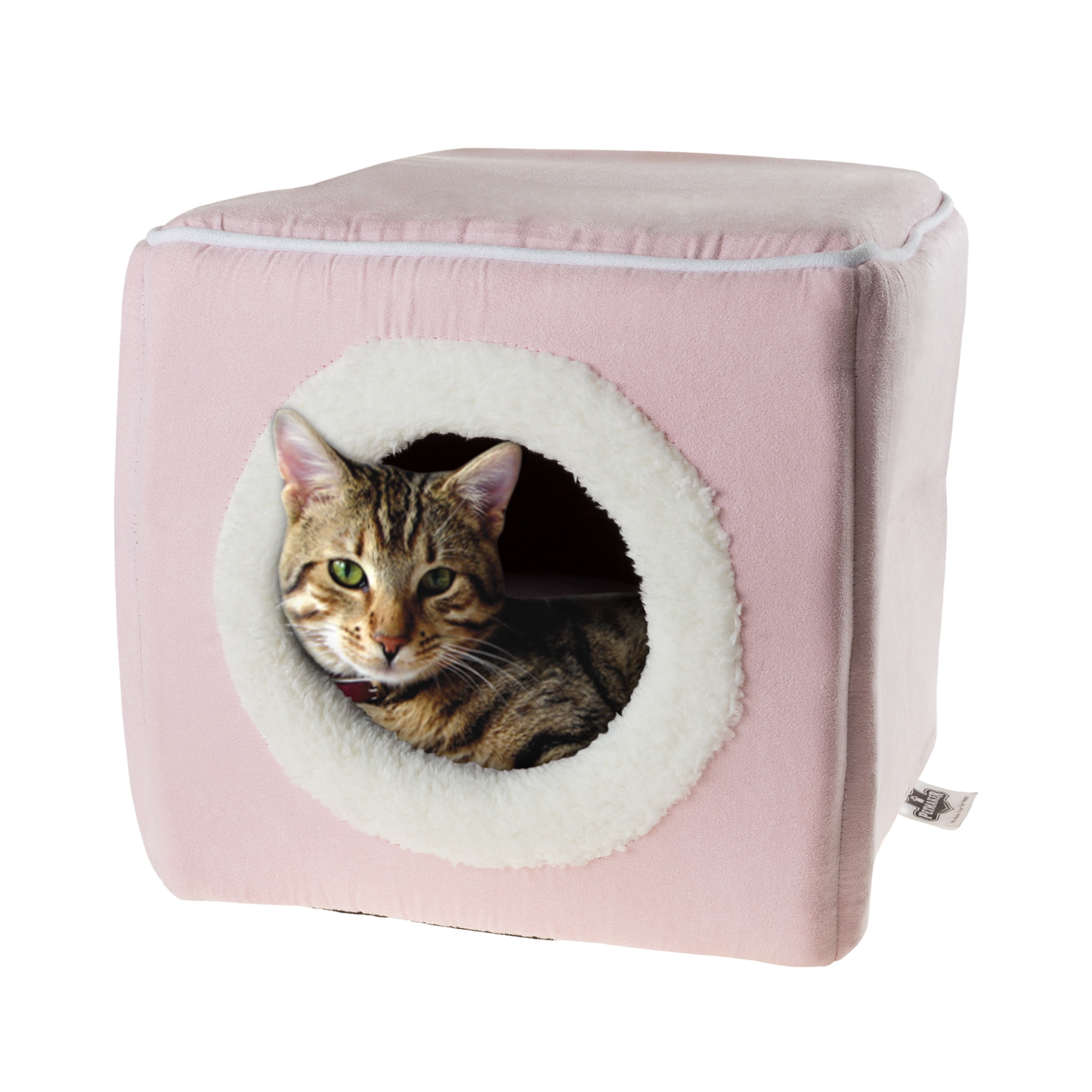 Cat House Condo Fleece Bed Soft Comfort Kitten Dog Pet Furniture Brown Suede New 