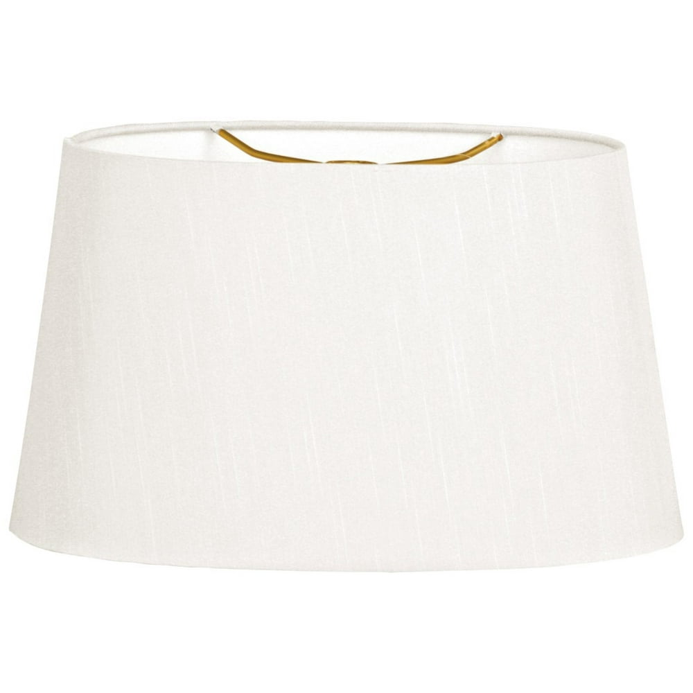 Royal Designs 18" Shallow Oval Hardback Lamp Shade White