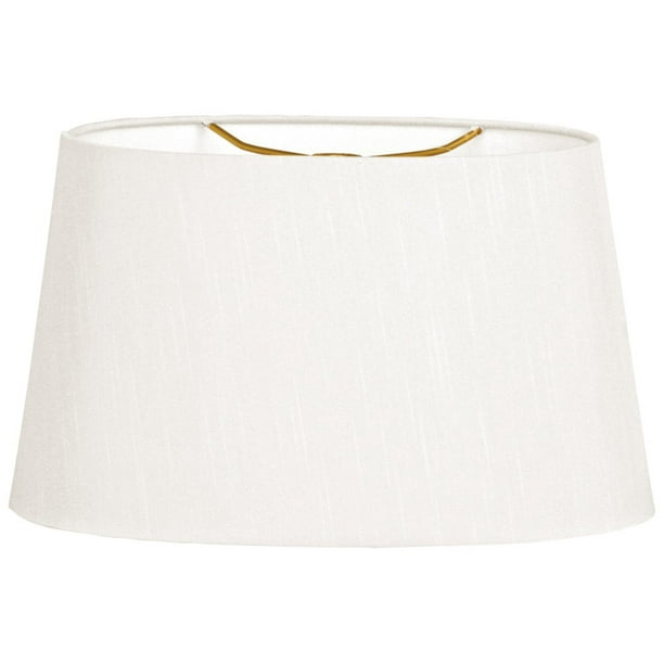 Royal Designs 10" Shallow Oval Hardback Lamp Shade White