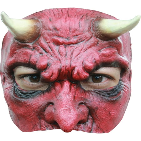 Devil Latex Half Mask Adult Halloween Accessory