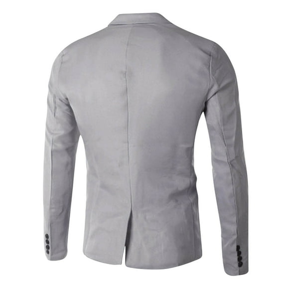 Gubotare Mens Sport Coat Slim Fit One Button Suit Coat Jacket Tops Men Fashion (Gray, XXXL)
