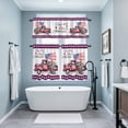 thumbnail image 3 of 4th of July Kitchen Curtains Sets for Windows 24 Inch Length, Red Blue Plaid Truck Floral Star Rod Pocket Window Treatments Tier Curtains and Valances Set for Bedroom/Bathroom, 3 of 8
