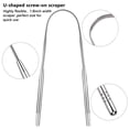 thumbnail image 3 of Stainless Steel Metal Tongue Scraper Cleaner, Rust Metal Dental Scraper with Handy Carrying Store Case(3pcs Sliver), 3 of 7