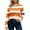 #401-Orange, variant on Warop Women's Striped Shirt Long Sleeve Crewneck Pullover Top Slim Fit Casual Basic Tees Fall Outfits