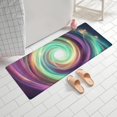thumbnail image 2 of Colorful Tie Dye Cosmic Spiral Pattern Bathroom Rugs Mat,Non Slip Microfiber Bathroom Rug,Rubber Backing,Soft Bathroom Mats for Bathroom Floor,Tub and Shower,60x24in(150x60cm), 2 of 4