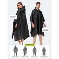 thumbnail image 2 of Hooded Rain Poncho Waterproof Raincoat Jacket for Men Women Adults (Customizable), 2 of 7