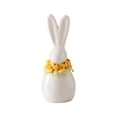 thumbnail image 2 of XJGHHSY Mini Ceramic Rabbit Figurine, Porcelain Easter Bunny Decorations for Home, Tabletop ornament, Tea Ceremony Pet,White, 2 of 4