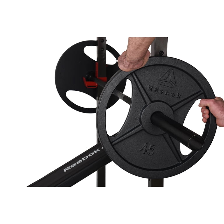 Reebok 45lb Olympic Cast Iron Precision Weight Plate with 2-Grip