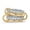 Thick Bands CZ Two-Toned, variant on 14K Gold Plated Interlocked Stackable Rings for Women Statement Multi Ring Mixed Metals Stack Cubic Zirconia Two-Toned Stacking Jewelry