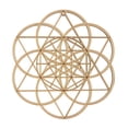 thumbnail image 2 of AMLESO Sacred Geometry Wall Sculpture Wood Grid Disc Ornament Hanging Craft F 14cm, 2 of 3