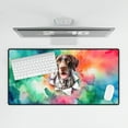 thumbnail image 4 of Funny Watercolor Adorable German Shorthaired Pointer Peeking Through Torn Paper Effect Desk Mat Full Keyboard Mouse Pad GSP Lover Dog Gift Large Mousepad - 00026, 4 of 5