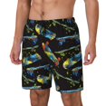 thumbnail image 1 of Kdxio Short de Bain pour Homme à Imprimé de Planche à Roulettes Colorée avec Doublure en Maille, Respirant et à Séchage Rapide, Taille Ajustable, Poche d'Intimité - X-Grand, 1 of 6