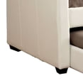 thumbnail image 3 of Benjara Faux Leather Upholstered Wooden Platform Daybed with Trundle, White, 3 of 3