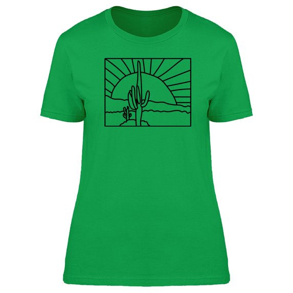 Cactus in Line Art Women's T-shirt