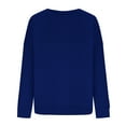 thumbnail image 3 of miqiqism Women's Oversized Crewneck Sweatshirts Batwing Puff Long Sleeve Sweatshirt Trendy Cable Slouchy Pullover Jumper Tops Casual Solid Color Drop Shoulder Clothes,Blue,Large, 3 of 5