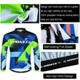 thumbnail image 6 of Sponeed Mens Cycling Jersey Long Sleeve Men Bike Clothing Cycling Tops and Padded Pants Blue L, 6 of 10