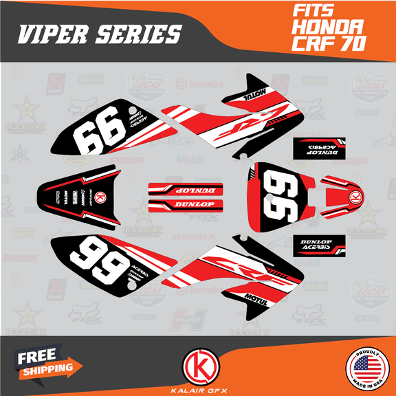 Kalair GFX Graphics Kit for Honda CRF70 (2004-2023) Viper Series