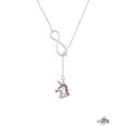 thumbnail image 2 of Delight Jewelry Silvertone 3-D Unicorn Head - Silver tone Elegant Infinity Lariat Necklace, 2 of 4