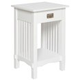 thumbnail image 5 of Legacy Decor Mission Style Telephone Night Stand and Drawer End Table, Antique White, 5 of 6