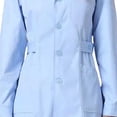 thumbnail image 5 of BCSIOAOI Scrubs for Women,Lapel Collar Long Sleeve Button Front Fitted Medical Uniform Jacket Blue L, 5 of 5
