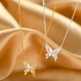 thumbnail image 5 of Travelwant Dainty Butterfly Necklace for Women 14K Gold Plated Butterfly Pendant Necklace Minimalist Charm Jewelry, 5 of 9