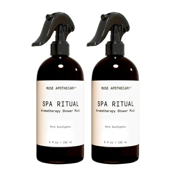 Muse Apothecary Spa Ritual Brume de Douche Huile d'Eucalyptus Pure - Vaporisateur d'Eucalyptus pour Douche, Bain et Linge - Spa et Vaporisateur de Douche Aromathérapie - Vaporisateur d'Huile Essentielle d'Eucalyptus 8oz