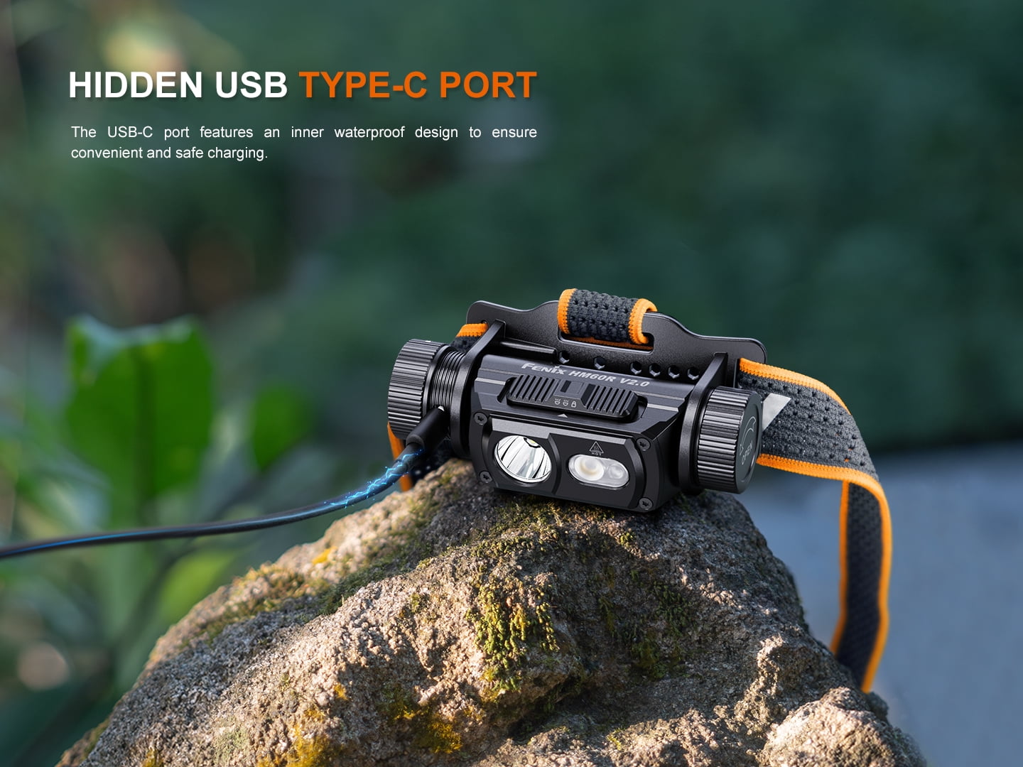Fenix HM60R V2.0 1600 Lumen Rechargeable Outdoor Headlamp + LumenTac Organizer