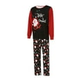 thumbnail image 3 of Matching Family Christmas Pajamas Casual Long Sleeve Santa Print Tops + Pants Set, 3 of 10