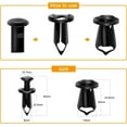 thumbnail image 3 of LAICAIW GRC-70 35PCS Engine Under Cover Splash Shield Guard Body Bolts Bumper Fender Liner Push Retainer Fastener Rivet Clips, Black, 3 of 7
