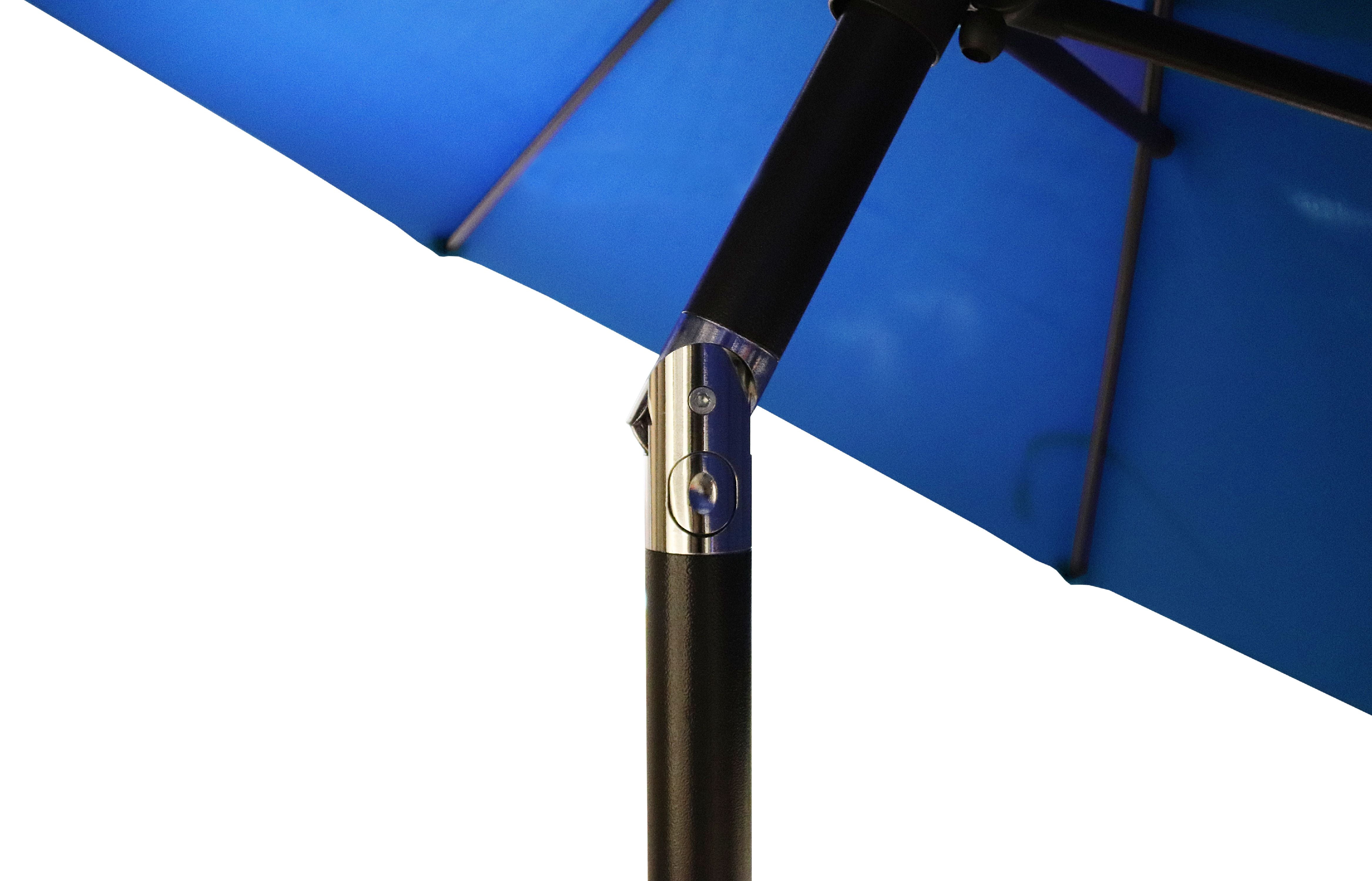 Abble 9FT Outdoor Patio Umbrella with Push Button Tilt and Crank Handle, Market Umbrella with 8 Sturdy Umbrella Ribs, Waterproof for Garden, Deck, Backyard, Pool,Royal Blue