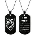 thumbnail image 1 of PVCS Collier Pendentif Loup Mode pour Hommes avec une Cause Je Suis Loup, 1 of 2