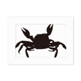thumbnail image 1 of Black Crab illastrate organismo marino Marco de Fotos de escritorio imagen Blanco Pintura arte 5x7 pulgadas, 1 of 4