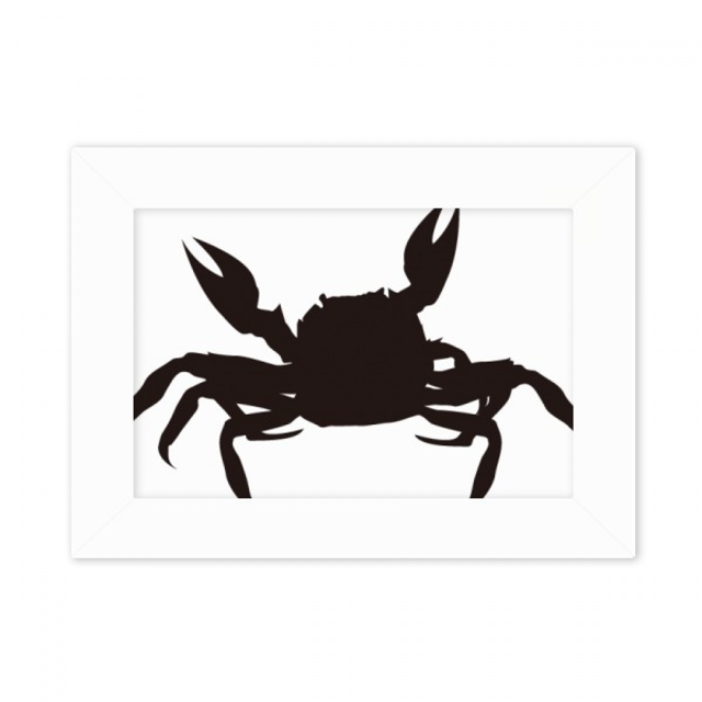 Black Crab illastrate organismo marino Marco de Fotos de escritorio imagen Blanco Pintura arte 5x7 pulgadas
