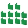 10 Pcs Green Plastic Angle Iron Foot Pad L Shaped Edge Leg Cover 40mmx40mm