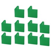 10 Pcs Green Plastic Angle Iron Foot Pad L Shaped Edge Leg Cover 40mmx40mm