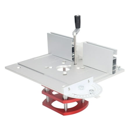 Router Lift with Top Plate Router Lifting Base Woodworking Slotting Trimming Chamfering Table Top Silver