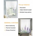 thumbnail image 3 of Lavender Leaf Tie Up Curtains for Window, Thermal Insulted Balloon Shade Adjustable Rod Pocket Curtains Valance Panels for Kitchen Bathroom Cafe 42 x 54 Garden Flora Illustrations Watercolor White, 3 of 6