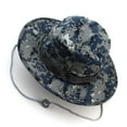 thumbnail image 2 of Fashion Unisex Adult Outdoor Sports Wide Brim Boonie Hat Fishing Hat - Free Size (Blue Camouflage), 2 of 3