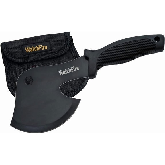 Rite Edge 10 Inch Hatchet Black Blade Finish Slip Resistant Handle with Nylon Sheath Compact Outdoor Camping Chopping Tool for Hiking and Utility