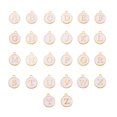 thumbnail image 2 of 26 Pieces Initial Letter Charms Handmade Hanging Jewelry Making Findings Pendant Double-sided Alloy Charm DIY Crafting Earring Using Accessories White, 2 of 7