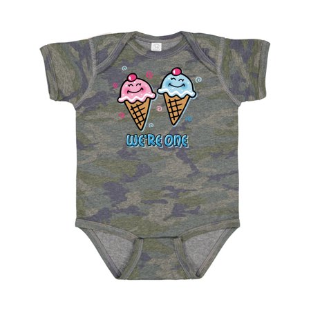 

Inktastic Ice Cream We re One Twin Boy & Girl Gift Baby Boy or Baby Girl Bodysuit