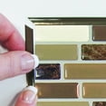 thumbnail image 4 of Smart Tiles - Adhesive Peel and Stick Tile Trim, Brown - 4-Pack 18" x 0.27", 4 of 4