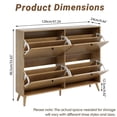 thumbnail image 5 of Shoe Storage Cabinet for Entryway, Narrow Shoe Cabinet with 4 Flip Drawers, Freestanding Shoe Rack Organizer for Foyer, Hallway, 5 of 9