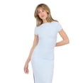 thumbnail image 5 of Forever 21 Women’s Short Sleeve Boatneck Midi Dress with Side Slit, Fitted Silhouette and Versatile Everyday to Evening Style, XS-XL, 5 of 6