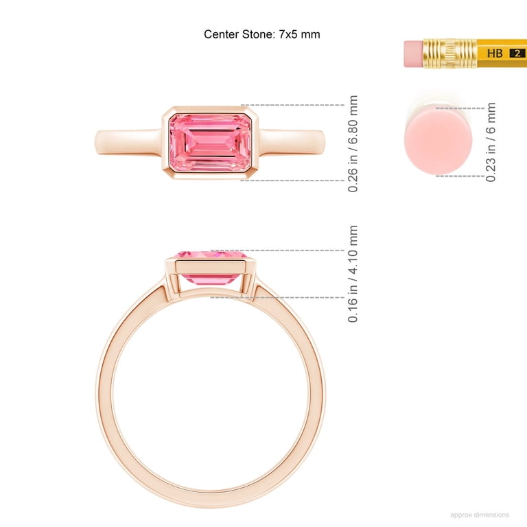 ANGARA IGI Certified Lab Grown 1.17 Ct Pink Diamond Ring for  display picture 1