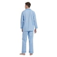 thumbnail image 6 of Amaxer Mens Cotton Pajama Set Cozy Button Up Sleepwear with Pockets Long Sleeve Lounge Wear Sky blue print M, 6 of 7